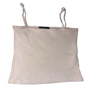 Brandy Melville Cream Ribbed Camisole